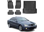 Set Di Tappetini E Fodere Per Il Bagagliaio Omac Per Mercedes Clk C209 2002-2009 In Gomma 5X