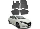 2017-2025 Nissan Leaf ZE1 Tappetini In Gomma Nera 4 Pz