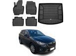 Set Di Tappetini E Fodere Per Il Bagagliaio Omac Per Mazda CX-5 2011-2017 In Gomma Nera 5X