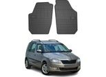2006-2015 Skoda Roomster Tappetini In Gomma Nera 4 Pz