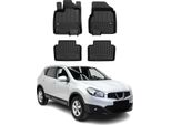 2006-2014 Nissan Qashqai Tekna Versione J10 Tappetini Tpe Nero 4 Pz
