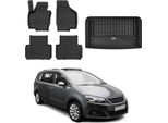 Set Di Tappetini E Fodere Per Bagagliaio Omac Per Seat Alhambra 2010-2020 3A Fila In Gomma