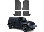 2017-2025 Jeep Wrangler Tappetini In Gomma Nera 4 Pz