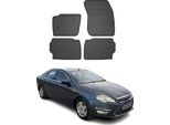 2007-2014 Ford Mondeo Mk4 Tappetini In Gomma Nera 4 Pezzi