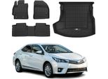 Set Di Tappetini E Fodere Per Il Bagagliaio Omac Per Toyota Corolla E160 2013-2019 In Gomma 4X