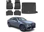 Set Di Tappetini E Rivestimenti Per Il Bagagliaio Omac Per Mercedes Glc X253 2015-2019 In Gomma 5X