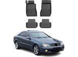 2002-2010 Mercedes Clk C209 A209 Tappetini Tpe Nero 4 Pz