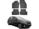 2017-2025 Vw Polo Tappetini In Gomma Nero 4 Pz