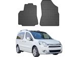 2008-2018 Citroen Berlingo Tappetini In Gomma Nera 2 Pz