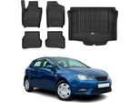 Set Di Tappetini E Fodere Per Bagagliaio Omac Per Seat Ibiza 2008-2017 In Gomma Nera 5X