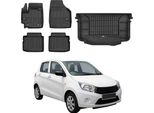 Set Di Tappetini E Rivestimenti Per Il Bagagliaio Omac Per Suzuki Celerio 2014-2020 In Gomma 5X