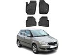 2006-2014 Skoda Fabia 2 Tappetini Tpe Nero 4 Pz
