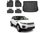 Tappetini Omac E Rivestimento Del Bagagliaio Per Land Rover Range Rover Evoque 2011-18 In Gomma
