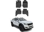 2011-2024 Ford Ranger Tappetini Tpe Nero 4 Pz