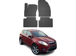2008-2013 Ford Kuga Tappetini In Gomma Nera 4 Pz