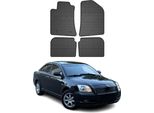 2003-2009 Toyota Avensis Tappetini In Gomma Nera 4 Pz
