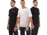 Jack And Jones - Maglietta "Beau Footprint"" Da Uomo (Confezione Da 3 Pezzi) GT5606 (S) (Marina/Bianco/Nero)"