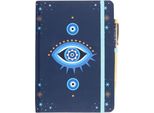 Something Different - Taccuino Con Penna "All Seeing Eye"", Scaglie Di Cristallo, A5 SD10234 (Taglia Unica) (Blu/Azzurro/Oro)"