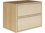 Selsey Framme - Comodino Sospeso Con 2 Cassetti, Rovere Effetto Legno, 50 Cm