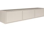 Selsey Framme - Mensola Tv Sospesa A Tre Ante, Grigio Cashmere, 150 Cm