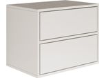 Selsey Framme - Comodino Sospeso Con 2 Cassetti, Bianco, 50 Cm