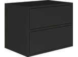 Selsey Framme - Comodino Sospeso Con 2 Cassetti, Nero, 50 Cm