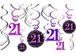 Amscan - 21 - Decorazione Da Appendere - Plastica SG38759 (Taglia Unica) (Rosa)