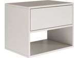 Selsey Framme - Comodino Sospeso Con Cassetto E Scomparto, Bianco, 50 Cm