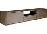 Selsey Framme - Pannello Tv Pensile Con Tre Ante E Un Ripiano, Noce Effetto Legno, 150 Cm