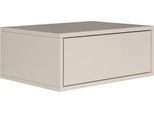Selsey Framme - Comodino Sospeso Con Cassetto, Grigio Cashmere, 50 Cm