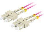 Lanberg Mm SC/UPC-SC/UPC Duplex Cavo Adattatore In Fibra Ottica 3,0Mm OM4 50/125 Lszh 1M Viola