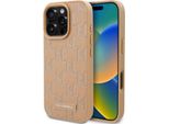 Karl Lagerfeld Klhmp16Lpkhporpe Custodia Rigida Per Iphone16 Pro 6.3 BeżOwy/Beige Pelle Monogram Logo Metallo Magsafe