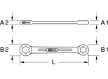 Ks Tools TX-E Chiave A Doppio Anello, E20Xe24, 911.0376
