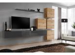Mobile Soggiorno Rionata 9 - Grafite / Rovere Wotan