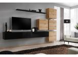 Mobile Soggiorno Rionata 9 - Nero / Rovere Wotan