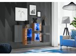Mobili Soggiorno Rionata 4 - Grafite / Rovere Wotan