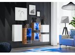 Mobili Soggiorno Rionata 4 - Bianco / Rovere Wotan