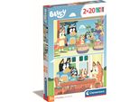 Clementoni Puzzle 2X20 Superkolor Bluey 24807 - Puzzle Per Bambini