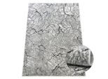 Tappeto Pezzo Con Motivo Astratto 80X150 Brawley 1 - Grigio / Bianco