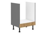Mobiletto Per Stufa Nomin - Larghezza 60 Cm, Rovere Artigianale / Antracite