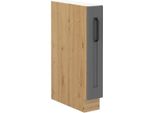 Mobile Estraibile Laili - Larghezza 15 Cm, Grigio / Rovere Artigianale