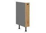 Mobile Estraibile Nomin - Larghezza 15 Cm, Rovere Artigianale / Antracite