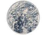 Tappeto Rotondo 120 Cm Stefano - Grigio / Blu