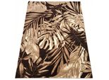 Tappeto A Motivi 140X190 Cm Demian - Marrone / Beige