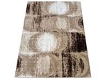 Tappeto Astratto 120X170 Cm Demian - Marrone / Bianco / Nero