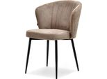Sedia Da Pranzo Imbottita Arena - Beige / Nero
