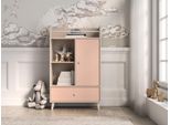 Cassettiera Per Cameretta Bambini Olivia - Beige / Rosa