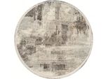 Tappeto Rotondo 100 Cm Stefano - Beige / Oro