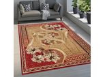 Tappeto Fantasia 180X250 Cm Luken - Rosso / Beige