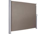 Einfeben Tenda Da Sole Laterale Tende Da Sole Estensibili 160X300Cm Schermo Privacy In Alluminio Protezione Dal Vento Protezione Solare Tenda A Rullo Laterale Marrone
